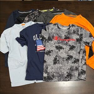 Boys Shirt Lot! Short & Long, 8 & 10/12